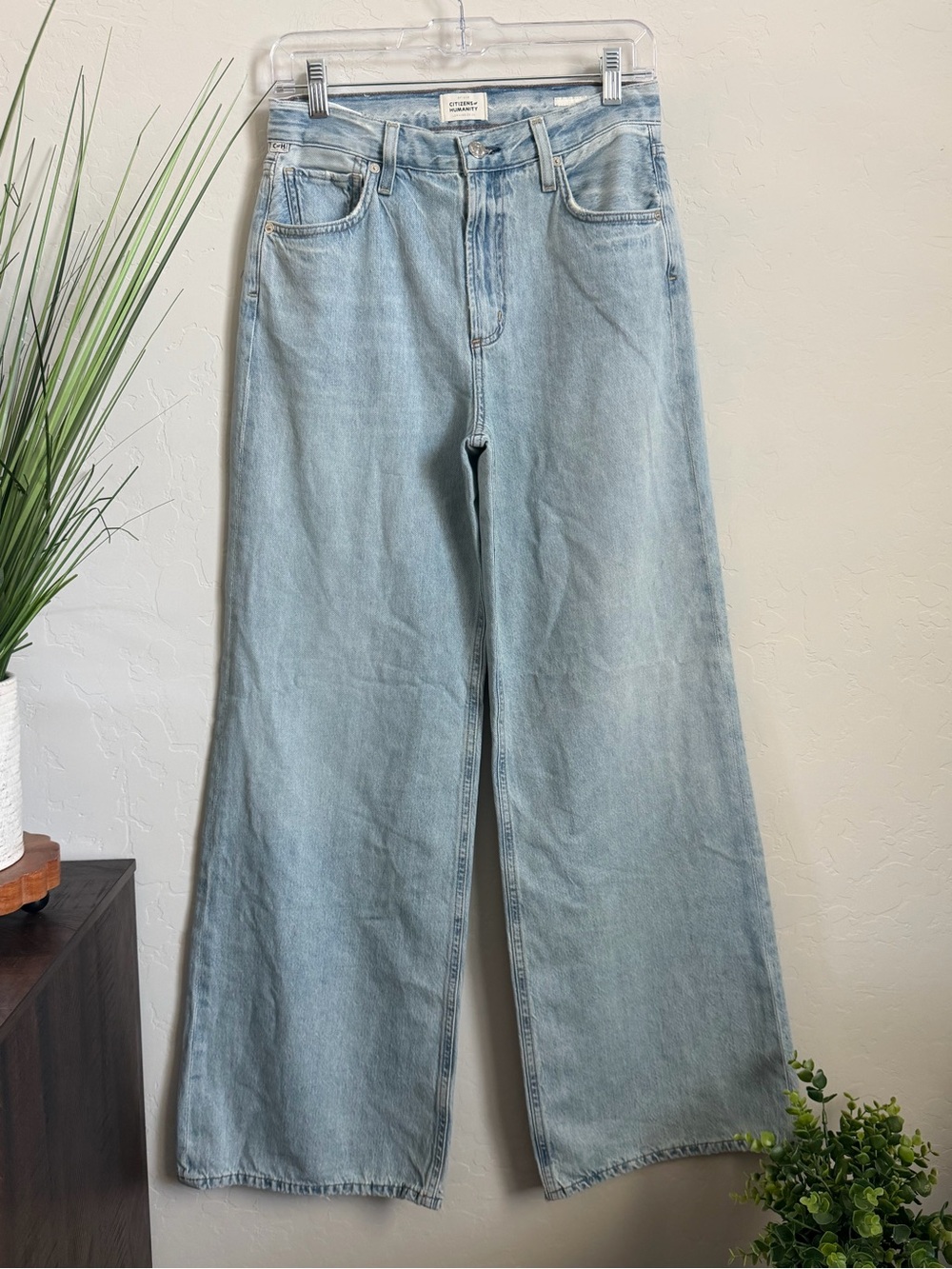 Citizens of Humanity Paloma Wide Leg Jeans Moonbeam Wash Size 25